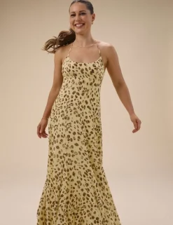 Printed Scoop Neck Midaxi Slip Dress
