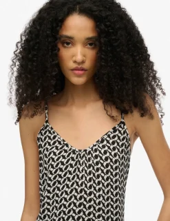 Printed Scoop Neck Strappy Maxi Beach Dress
