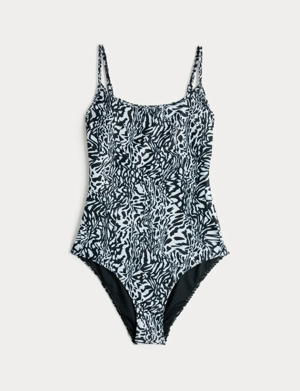 Printed Scoop Neck Swimsuit