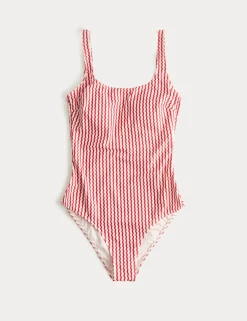 Printed Scoop Neck Swimsuit