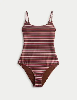 Printed Scoop Neck Swimsuit