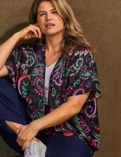 Printed Short Kimono