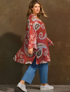 Printed Short Kimono