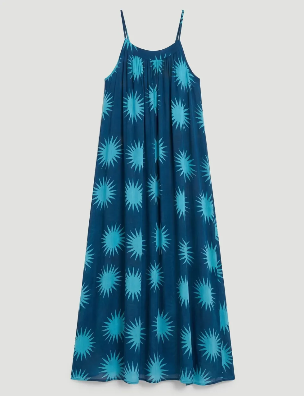 Printed Strappy Midi Beach Dress