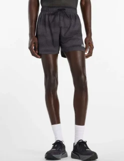 Printed Stretch Zip Pocket Running Shorts