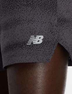 Printed Stretch Zip Pocket Running Shorts