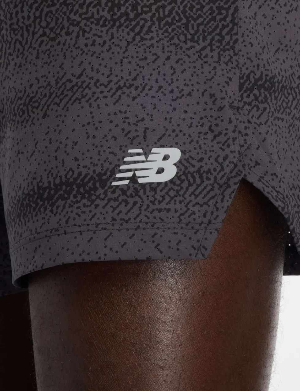Printed Stretch Zip Pocket Running Shorts