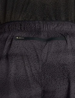 Printed Stretch Zip Pocket Running Shorts