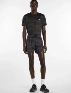Printed Stretch Zip Pocket Running Shorts