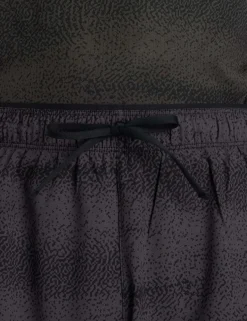 Printed Stretch Zip Pocket Running Shorts