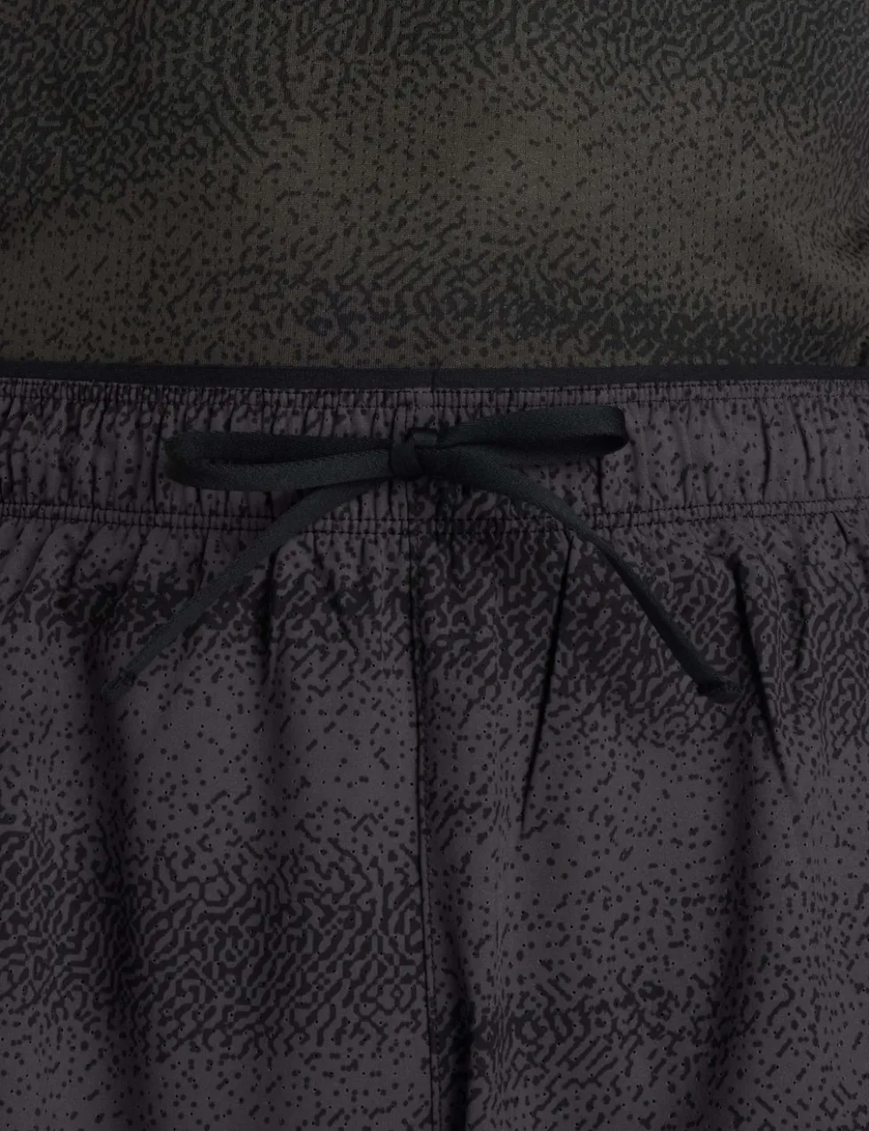 Printed Stretch Zip Pocket Running Shorts