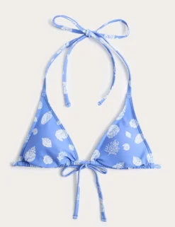 Printed Triangle Bikini Top