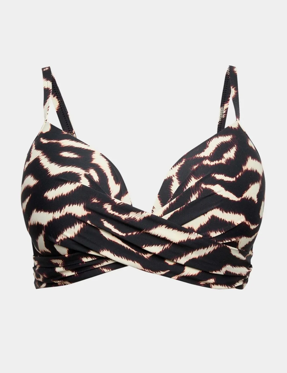 Printed Underwired Plunge Bikini Top (D-G)