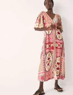 Printed V-Neck Maxi Beach Dress