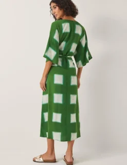 Printed V-Neck Maxi Kaftan