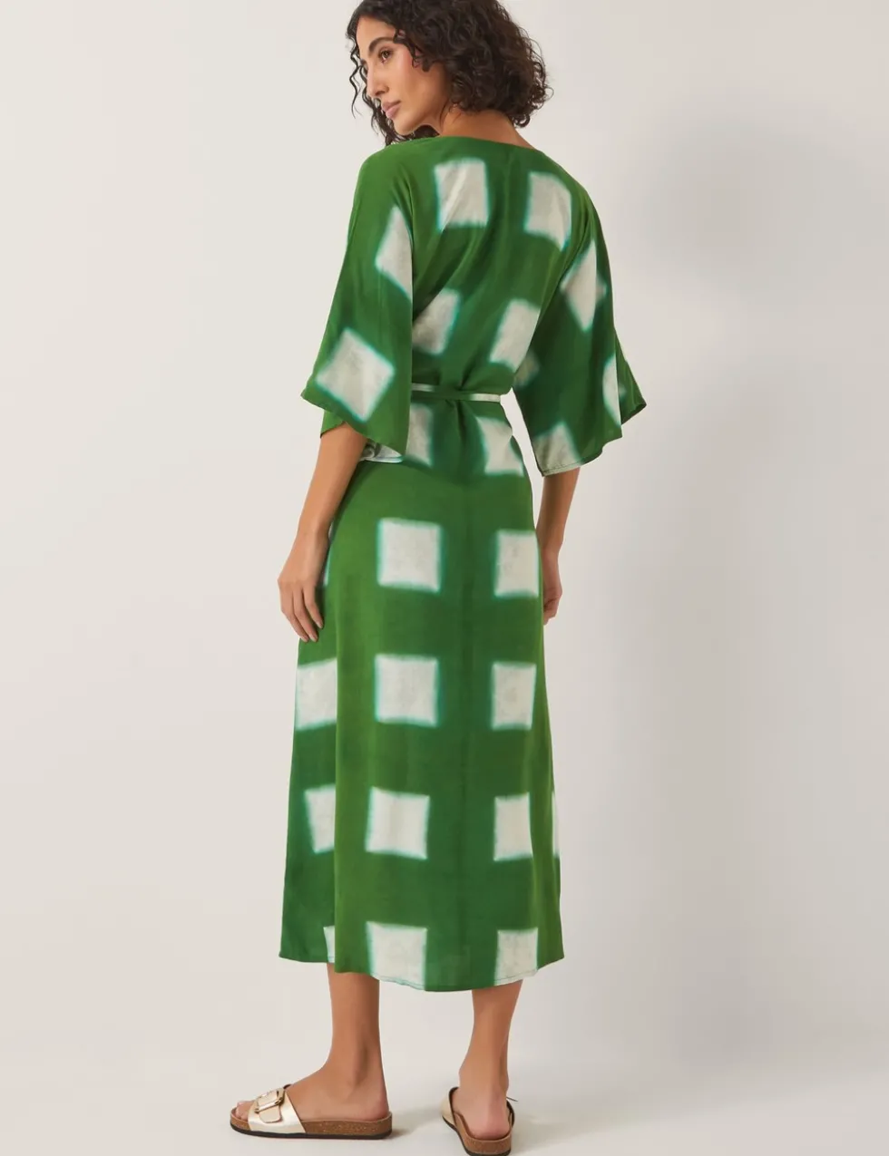 Printed V-Neck Maxi Kaftan