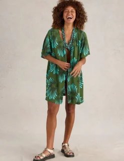 Printed V-Neck Mini Kaftan