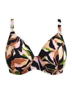 Printed Wired Plunge Bikini Top (E-JJ)