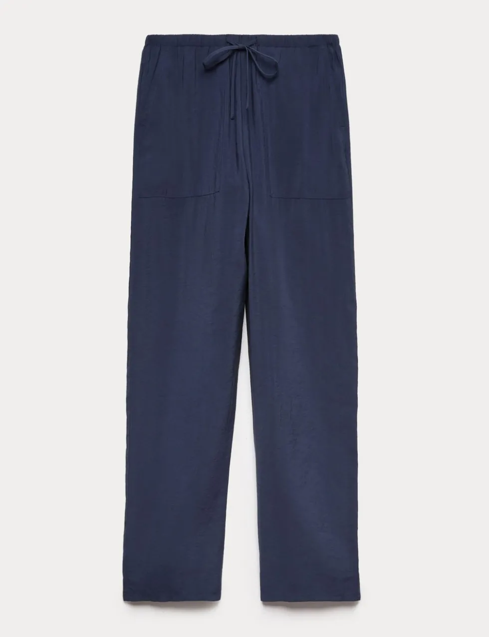 Pull On Elasticated Waist Straight Leg Trousers