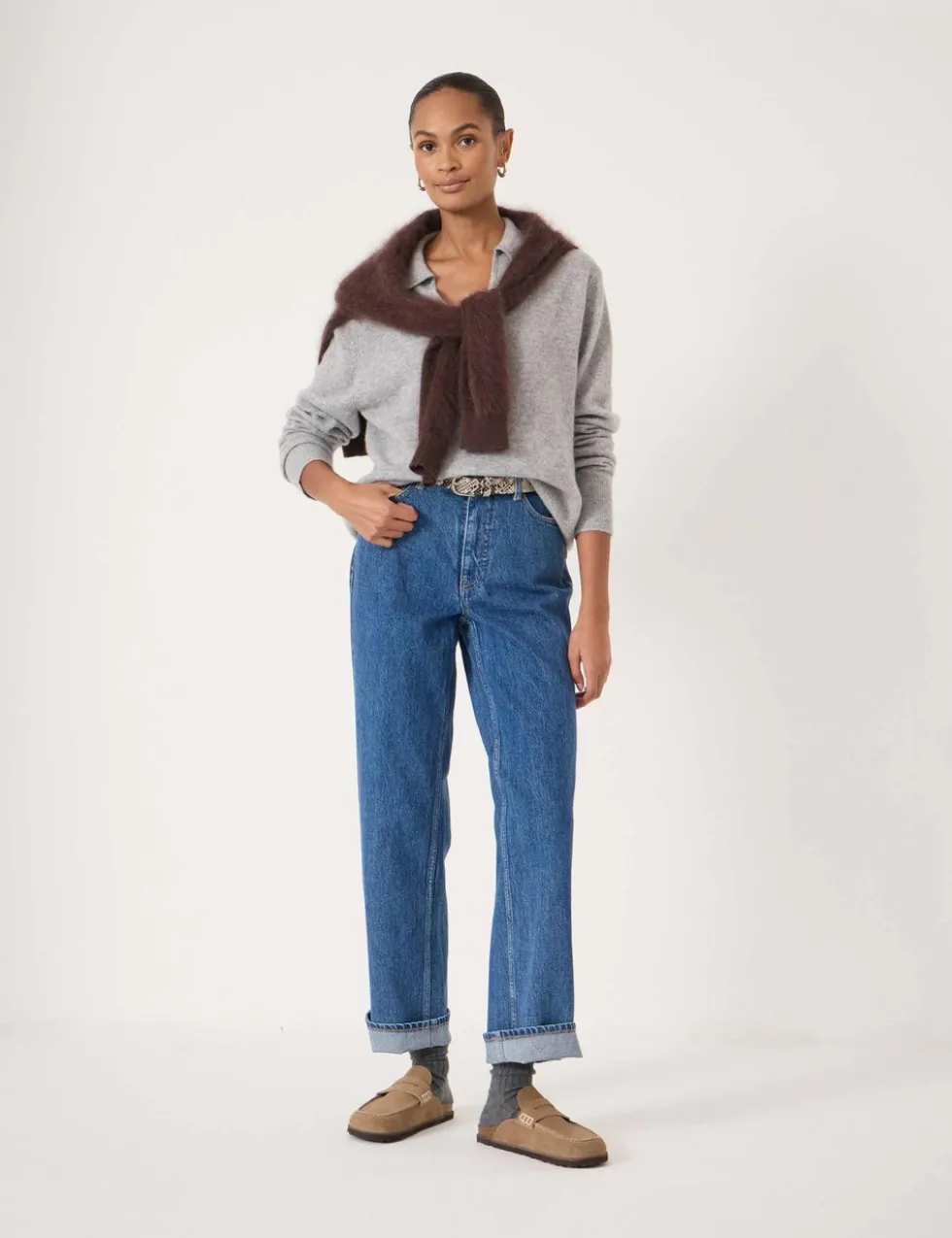 Pure Cashmere Collared Jumper
