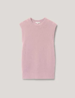 Pure Cashmere Crew Neck Knitted Vest