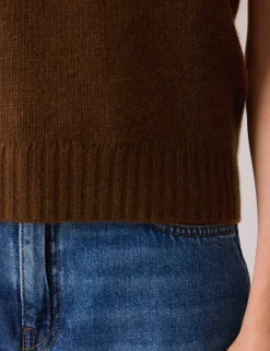 Pure Cashmere Crew Neck Knitted Vest