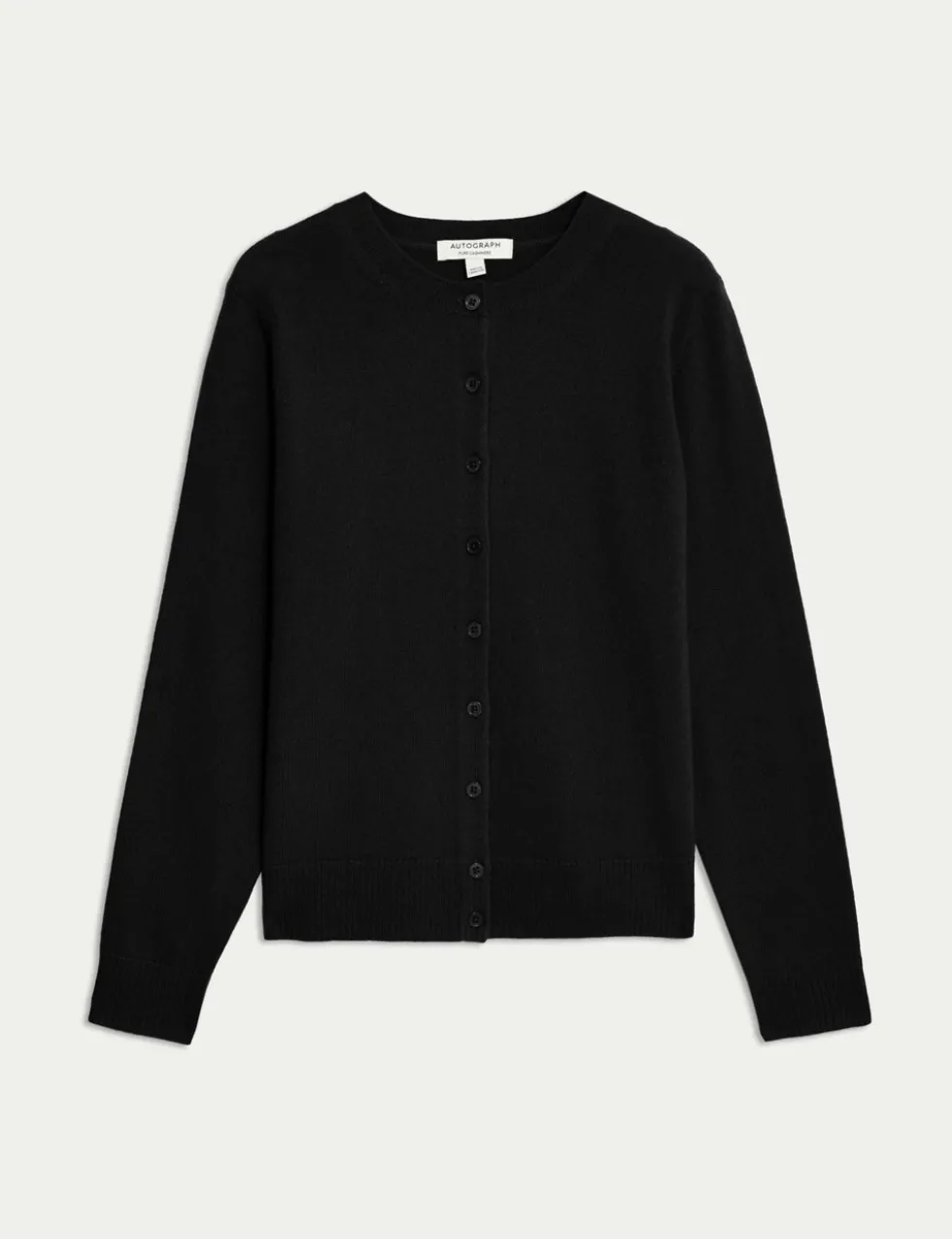 Pure Cashmere Crew Neck Relaxed Cardigan
