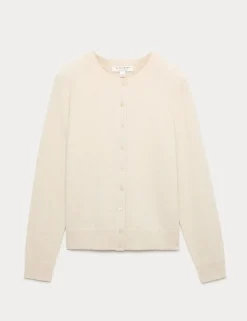 Pure Cashmere Crew Neck Relaxed Cardigan