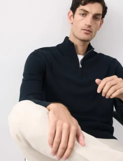 Pure Cashmere Half Zip Jumper