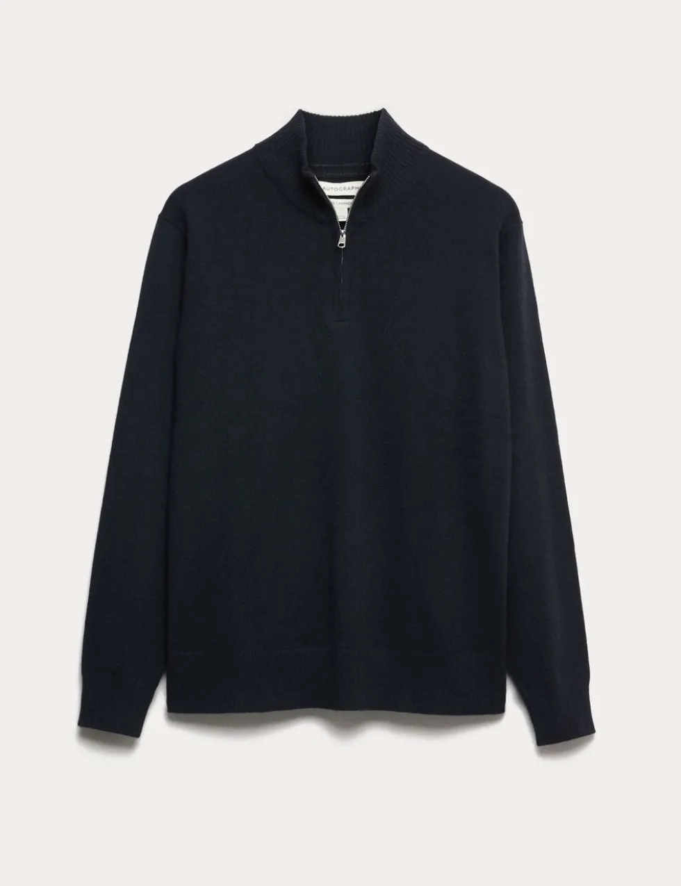 Pure Cashmere Half Zip Jumper