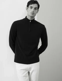 Pure Cashmere Half Zip Jumper