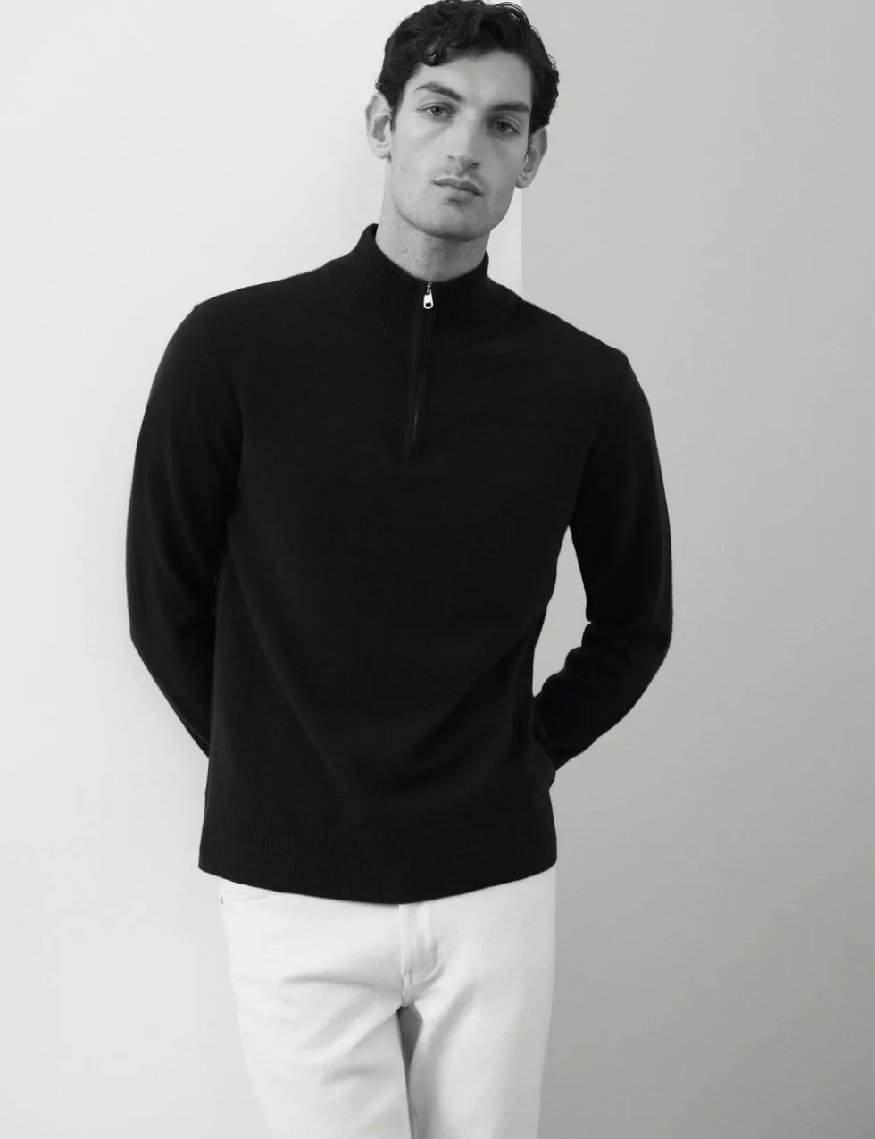 Pure Cashmere Half Zip Jumper
