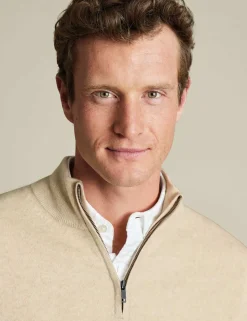 Pure Cashmere Half Zip Jumper