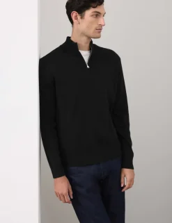 Pure Cashmere Half Zip Jumper
