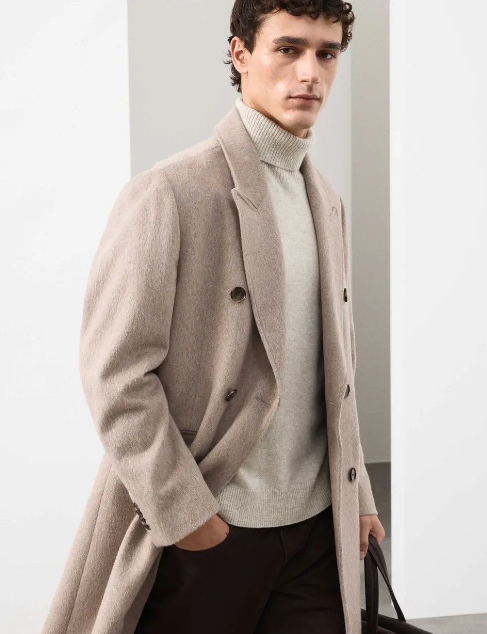 Pure Cashmere Roll Neck Jumper