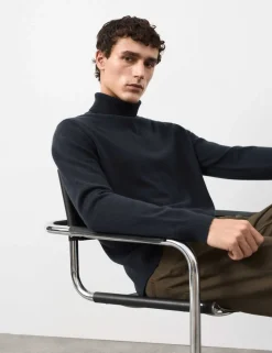 Pure Cashmere Roll Neck Jumper