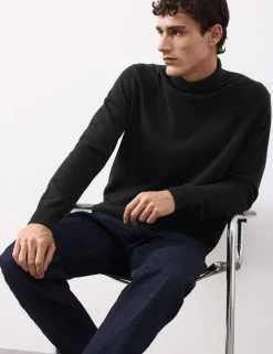 Pure Cashmere Roll Neck Jumper