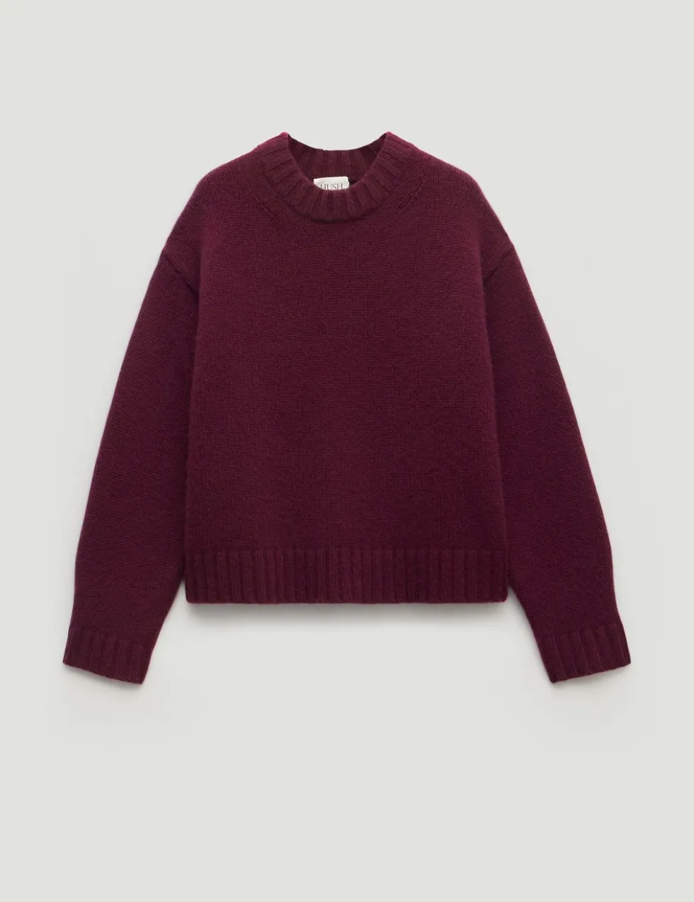 Pure Cashmere Textured Crew Neck Jumper