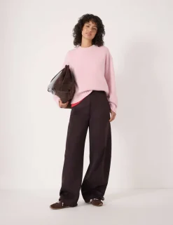 Pure Cashmere Textured Crew Neck Jumper