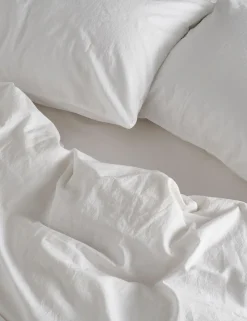 Pure Cotton 300 Thread Count Washed Deep Fitted Sheet