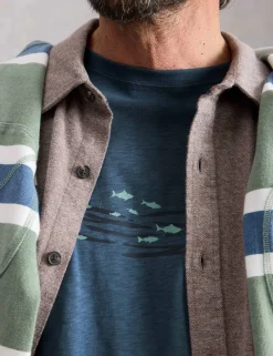 Pure Cotton Abersoch Swimming Fish T-Shirt