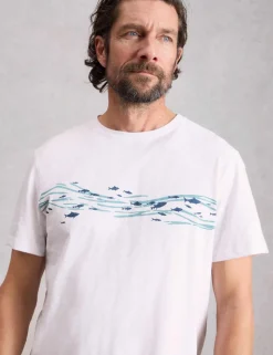 Pure Cotton Abersoch Swimming Fish T-Shirt