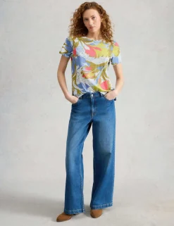 Pure Cotton Abstract Heart Print T-Shirt