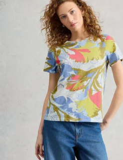 Pure Cotton Abstract Heart Print T-Shirt