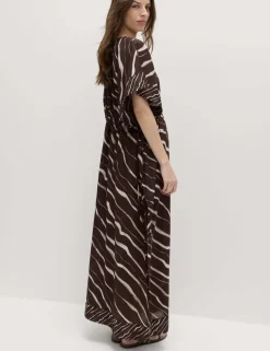 Pure Cotton Animal Print Maxi Kaftan