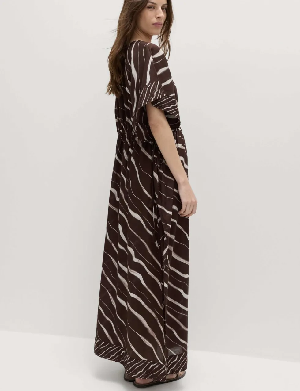 Pure Cotton Animal Print Maxi Kaftan