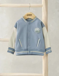 Pure Cotton Appliqué Baseball Jacket (0 Mths-3 Yrs)