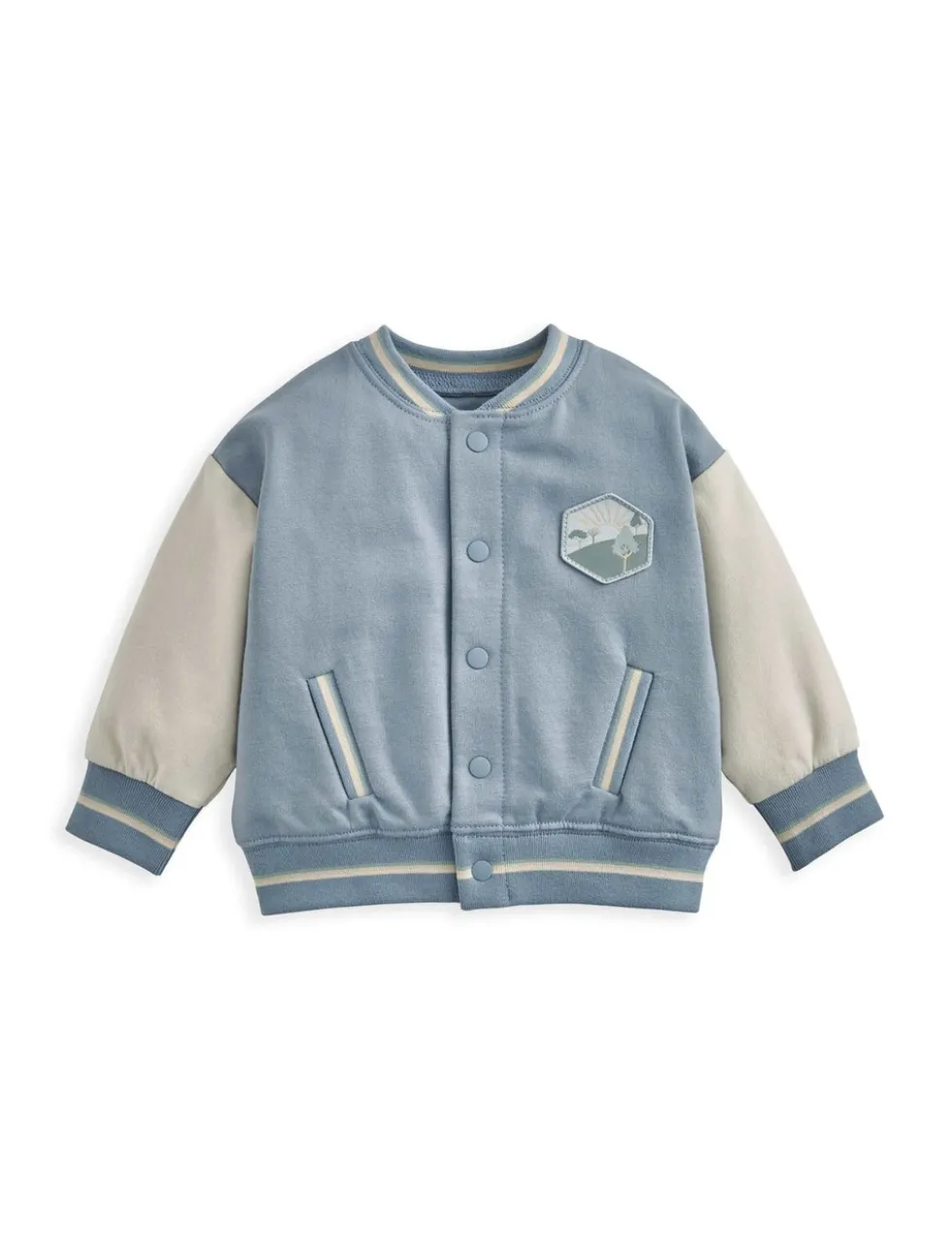 Pure Cotton Appliqué Baseball Jacket (0 Mths-3 Yrs)