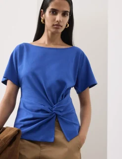 Pure Cotton Asymmetric T-Shirt