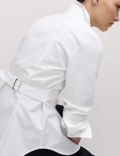 Pure Cotton Back Belt Detail Shirt